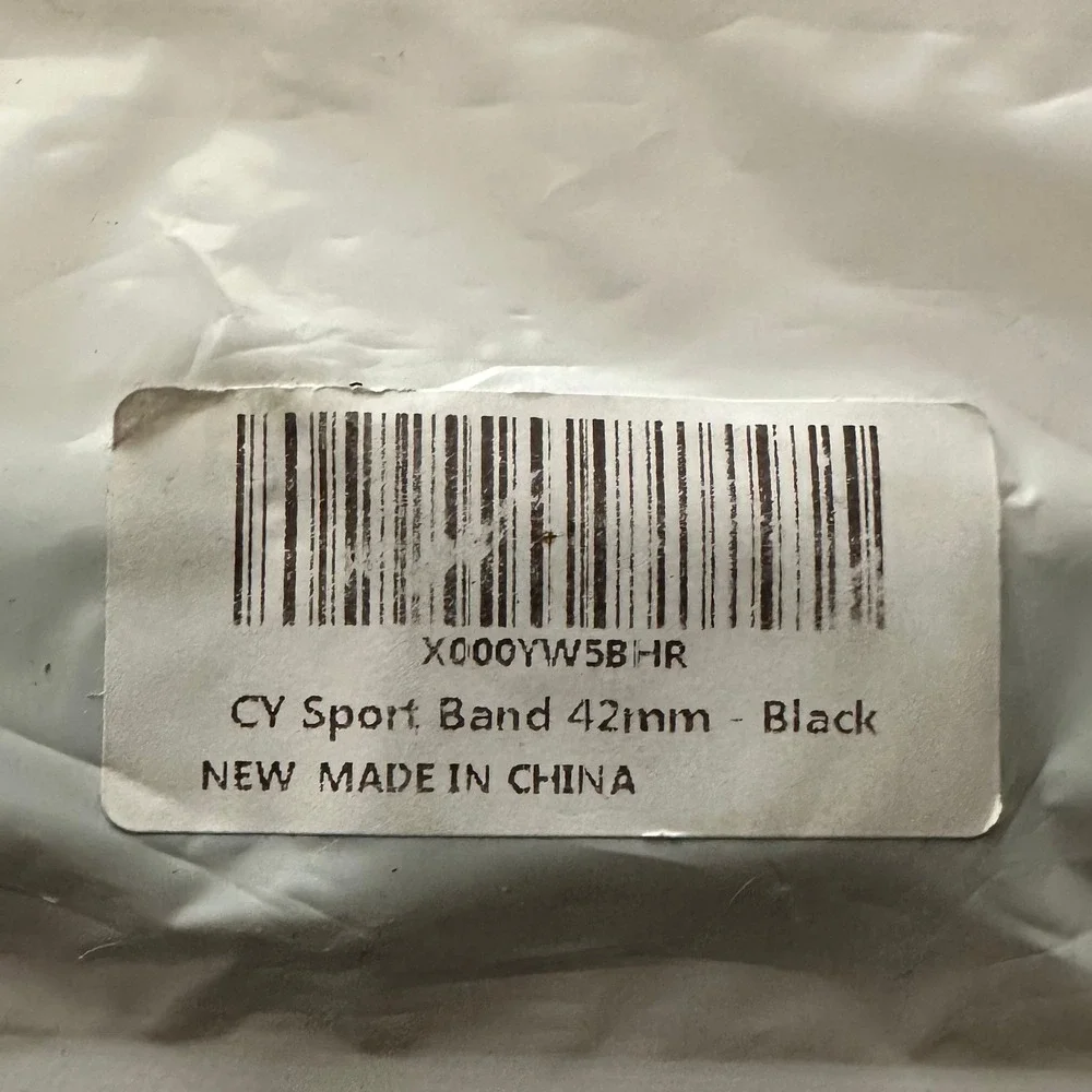 New Black Sport Band 42mm  For Apple Watch Silicone Casual